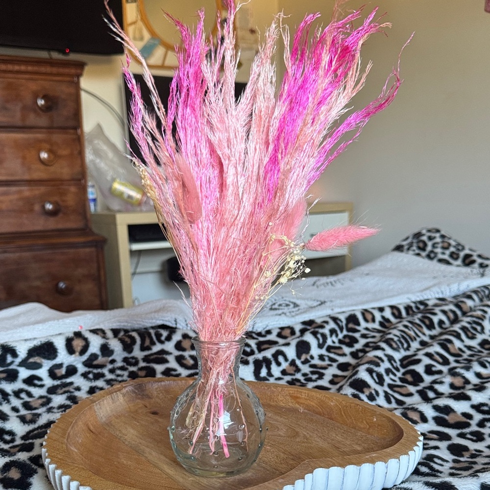 Valentines Day Pink and Cream Pampas Grass Arrangement